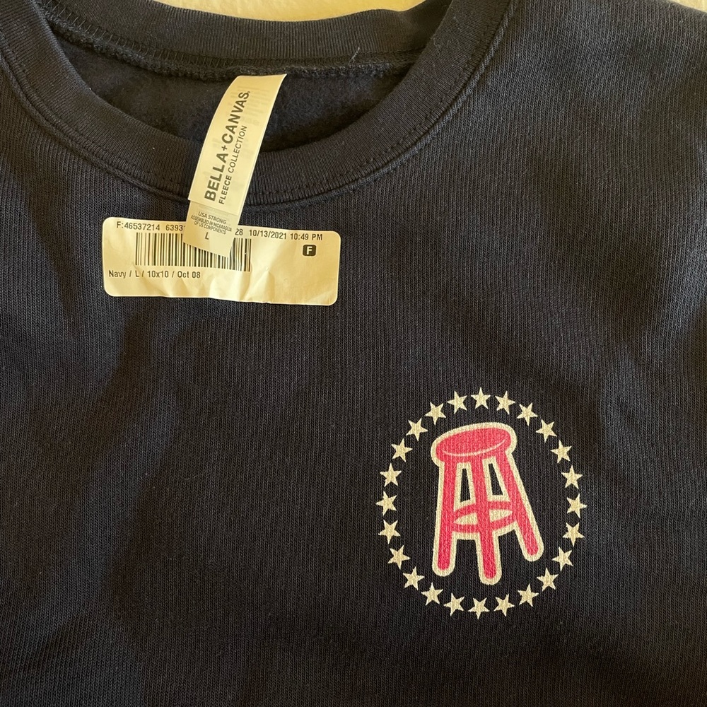 NEW W/ TAGS Barstool Sports limited edition crop sweater size L.